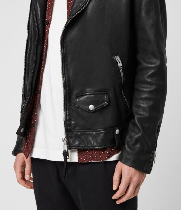 Hedworth leather biker jacket - Image 4