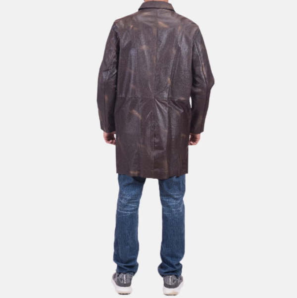 Classmith Brown Leather Coat - Image 2