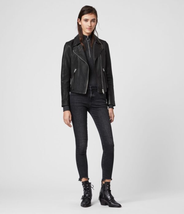 Dalby Leather Biker Jacket - Image 2