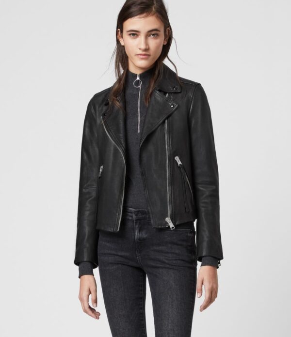 Dalby Leather Biker Jacket - Image 3