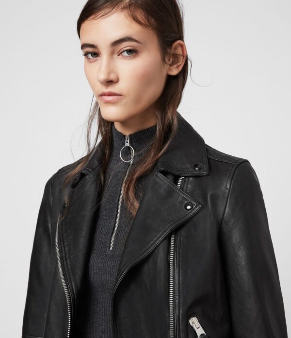 Dalby Leather Biker Jacket - Image 4